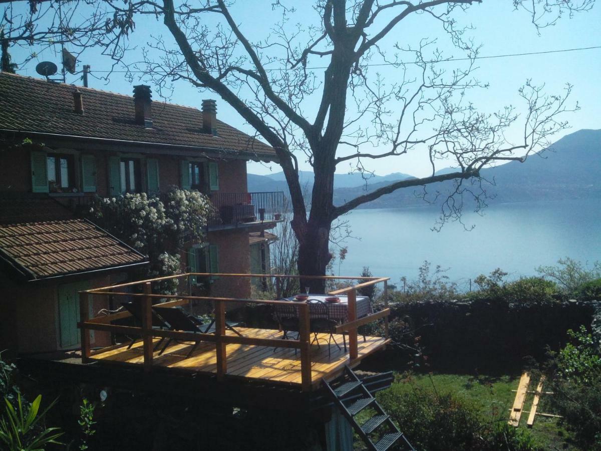 La Vecchia Casa Rosa Apartment Cannero Riviera Bagian luar foto